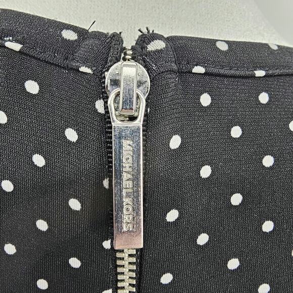 Michael Kors MMK Womans size S Black and White Polka Dot Fit & Flare Mini Dress - Picture 5 of 8